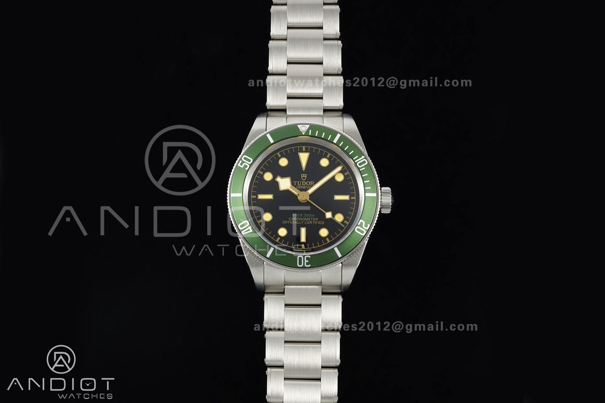 Black bay 41 BLF 1:1 Best Edition Green Bezel Black Dial on Rivet Strap A2824